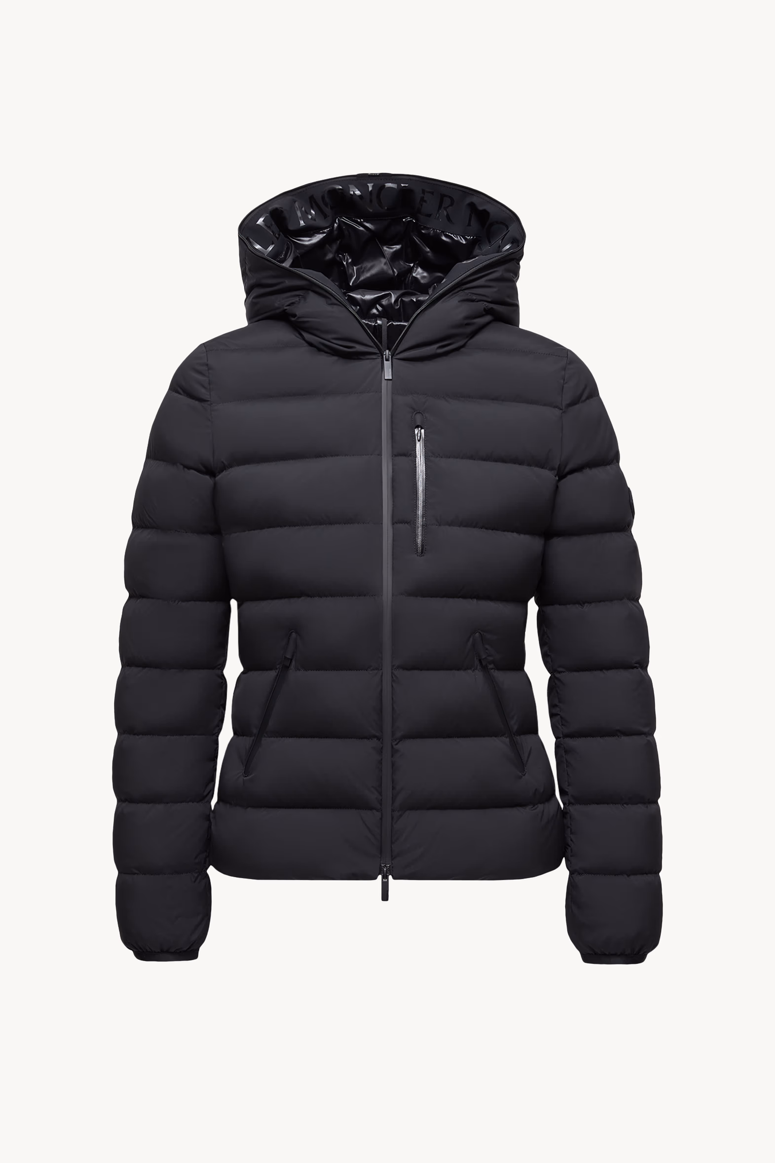Doudoune courte à capuche Herbe Femmes Noir Moncler 2